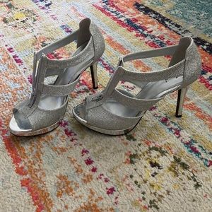 Silver glitter heels - Fioni